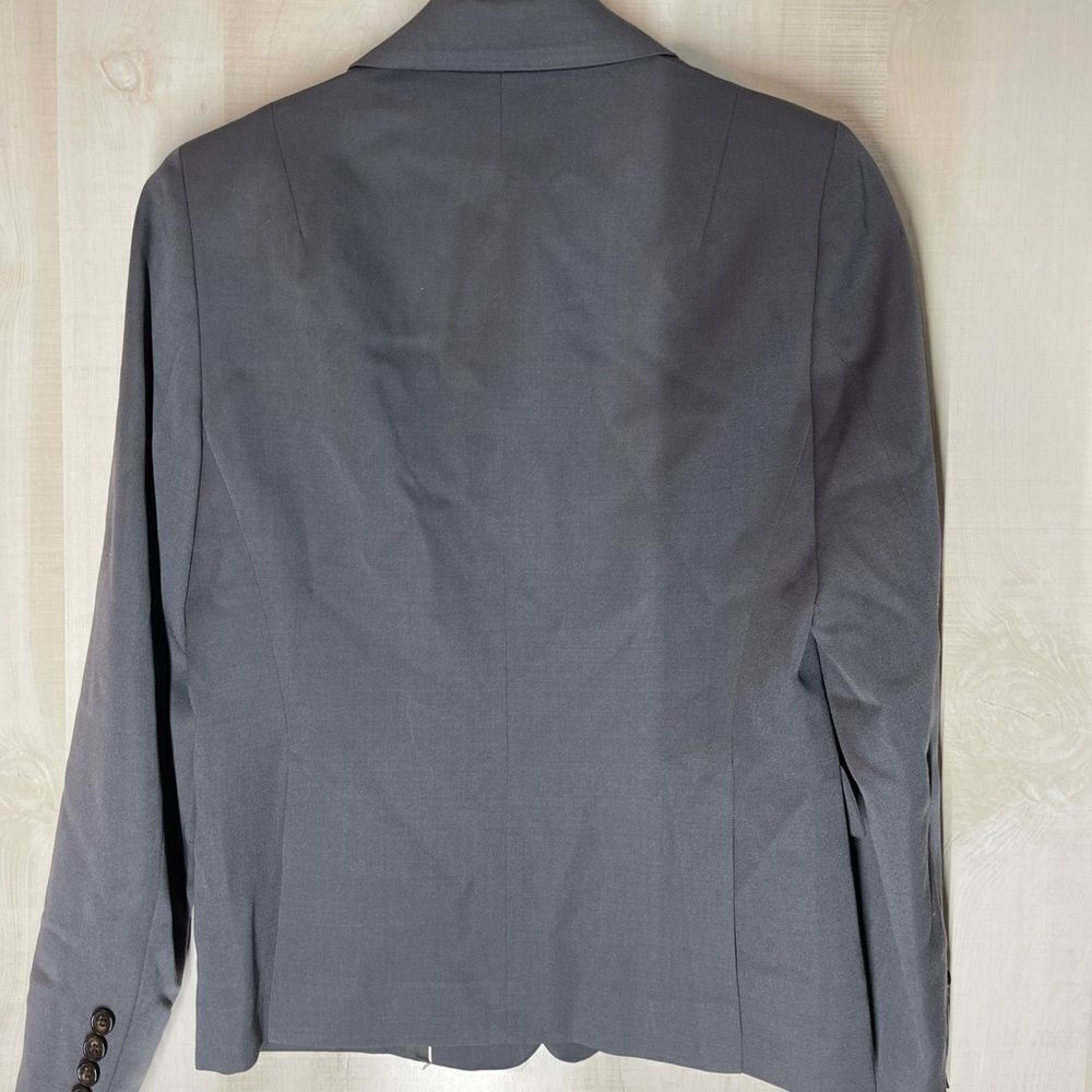 J. Crew gray 3 button wool lined blazer, size 4 petite - Picture 9 of 12